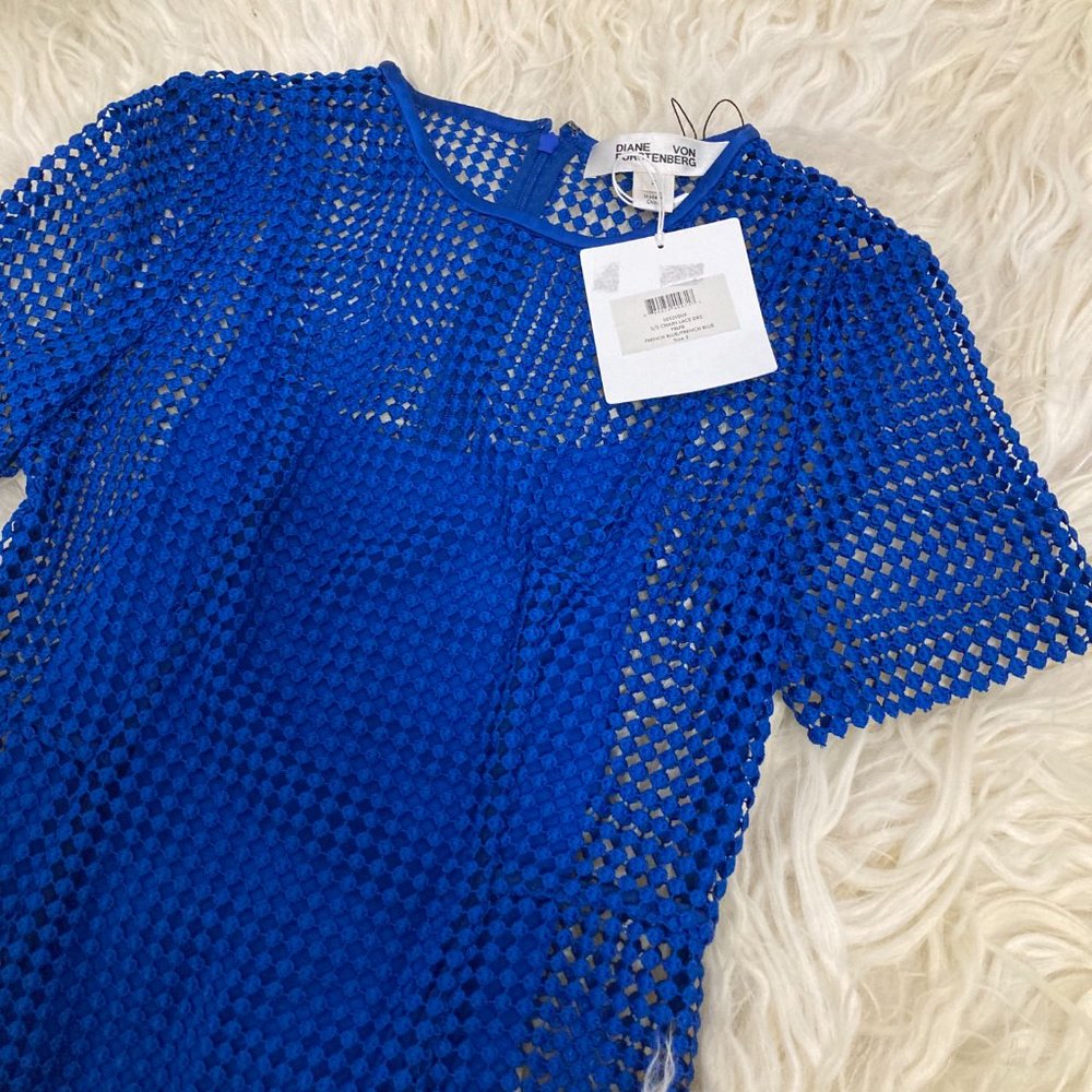 DIANE VON FURSTENBERG Chain Lace Dress 0061 - Picture 10 of 15